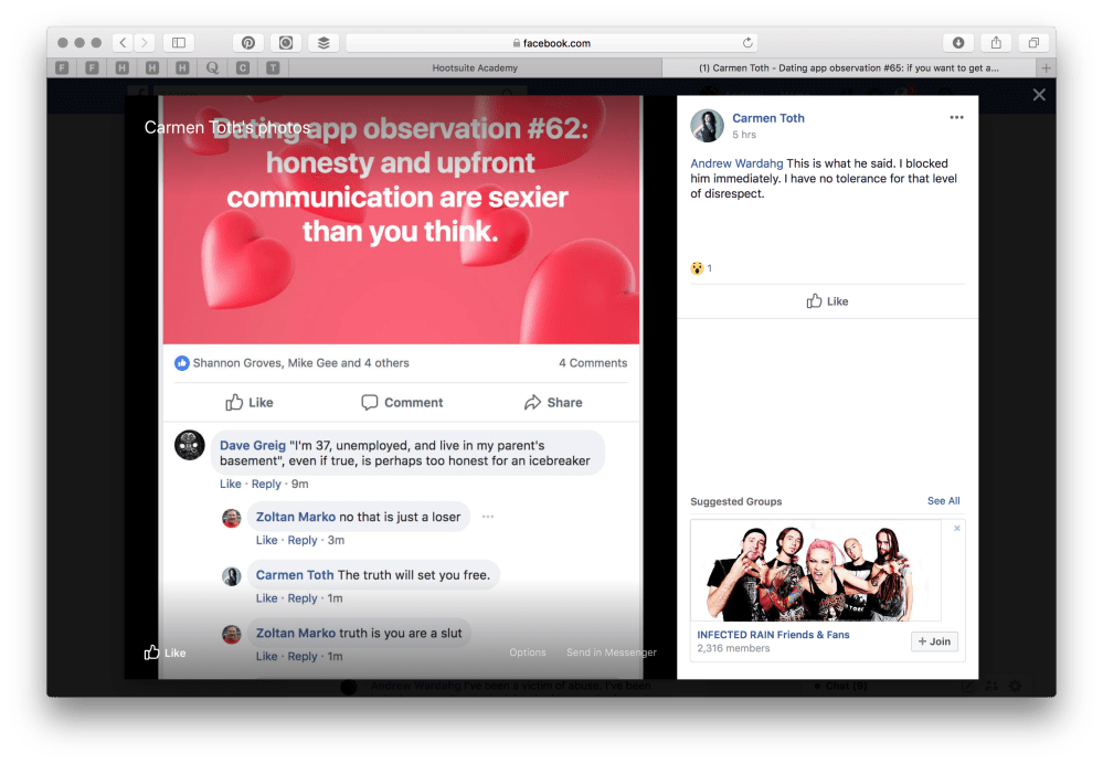 Carmen Toth Status with David Greig